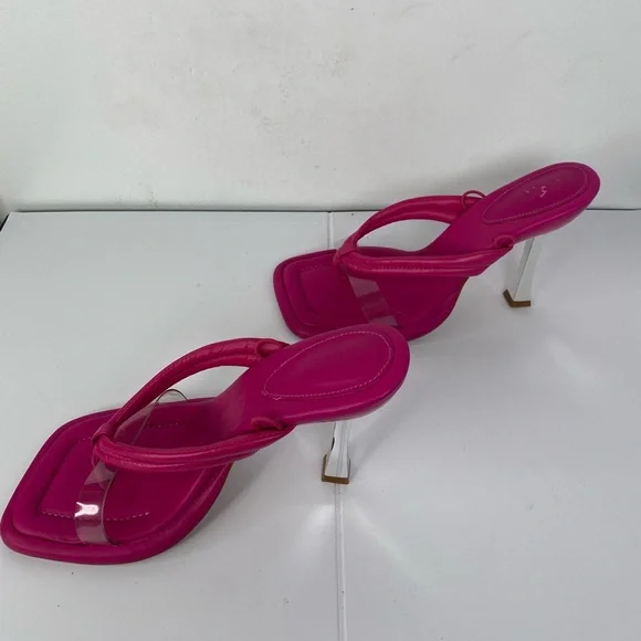 SCHUTZ Fuchsia Heeled Pink Sandals - Picture 4 of 8